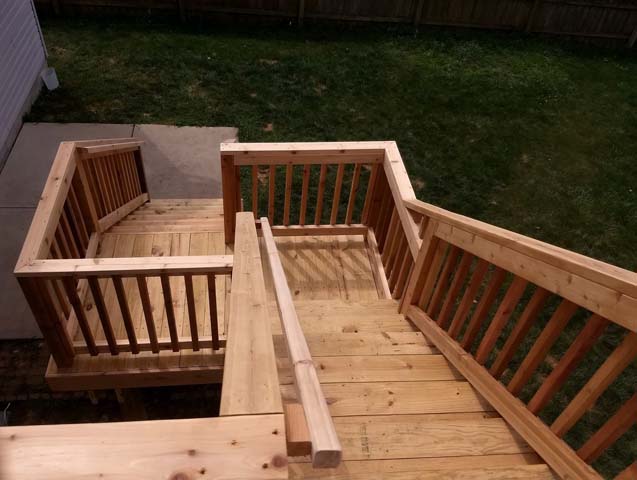 Deck with stairs